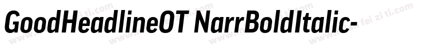 GoodHeadlineOT NarrBoldItalic字体转换